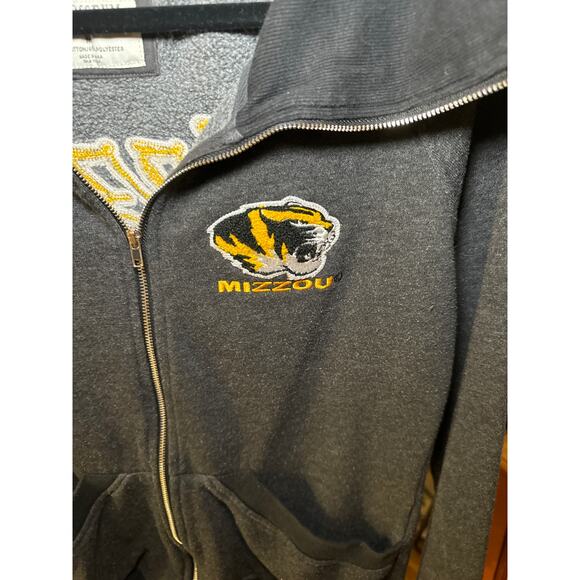 Mizzou Sweater Zip-Up Sweatshirt Jacket Long Sleeve Pullover Sweatshirt Size M - Picture 2 of 6